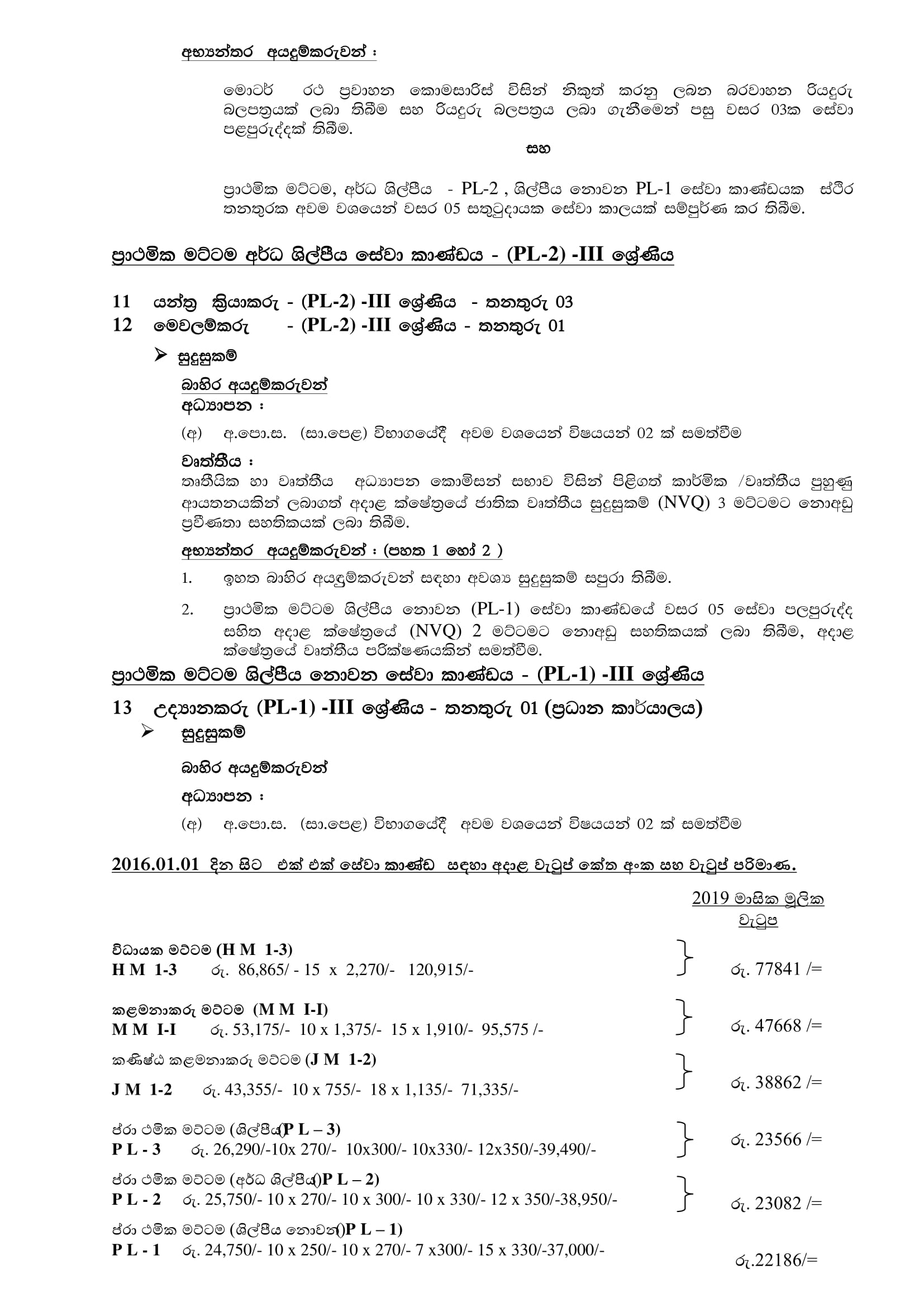 Director, Assistant Director, System Analyst, Engineering Assistant, Technical Cum Maintenance Officer, Training Officer, Marketing Officer, Driver, Machine Operator, Tools Man, Gardner - Construction Industry Development Authority 